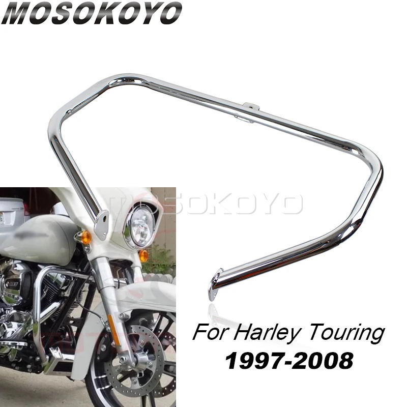 Chrome Engine Guard Crash Bars Highway Protector For Harley Touring