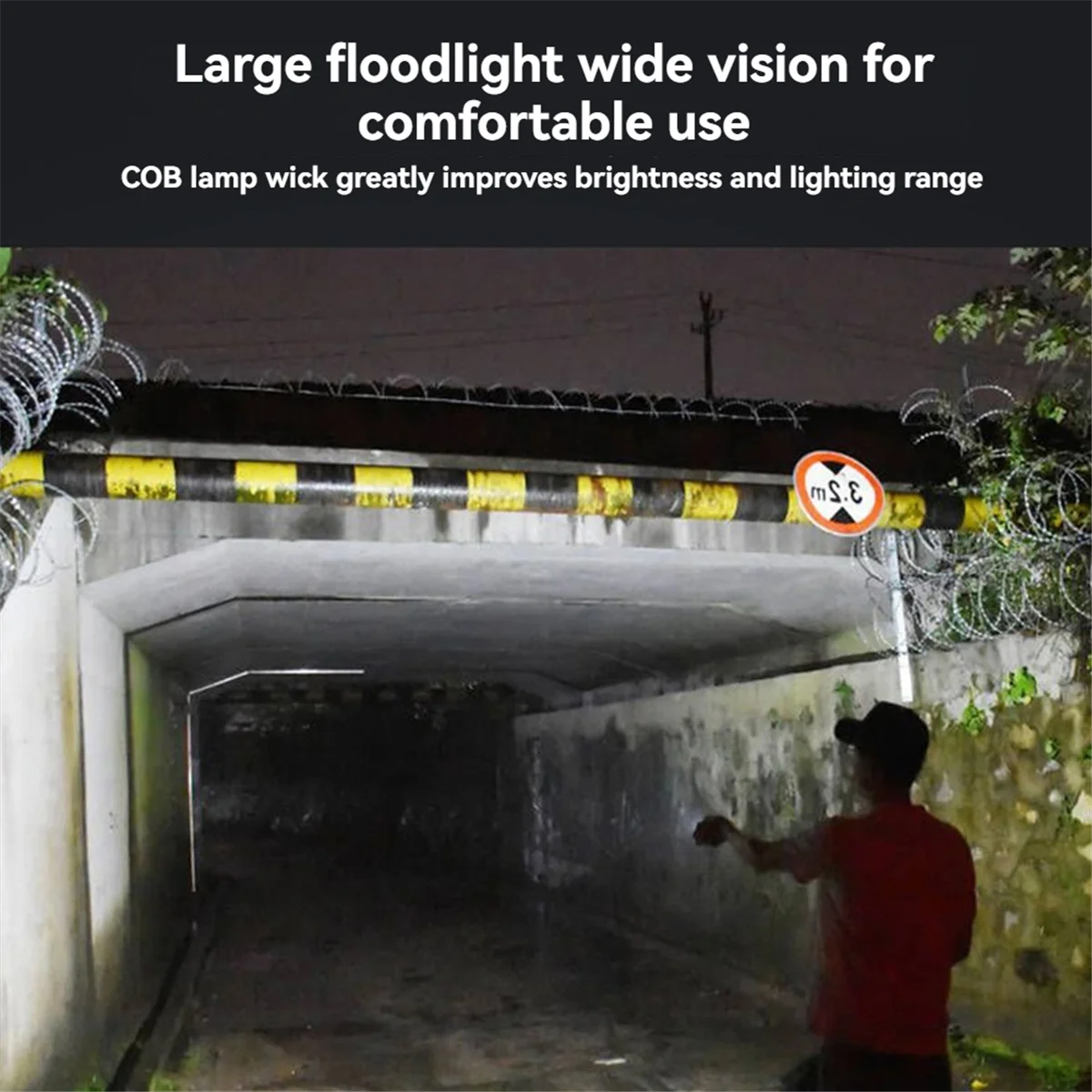 N18R 휴대용 LED 키 체인 미니 손전등 충전식 작업 조명 야외 캠핑 라이트 포켓 렌치 스크루 드라이버