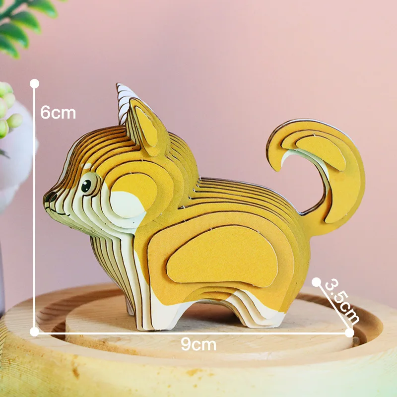3D Cute Puppy Paper Jigsaw Puzzle - Interactive Educational Toy