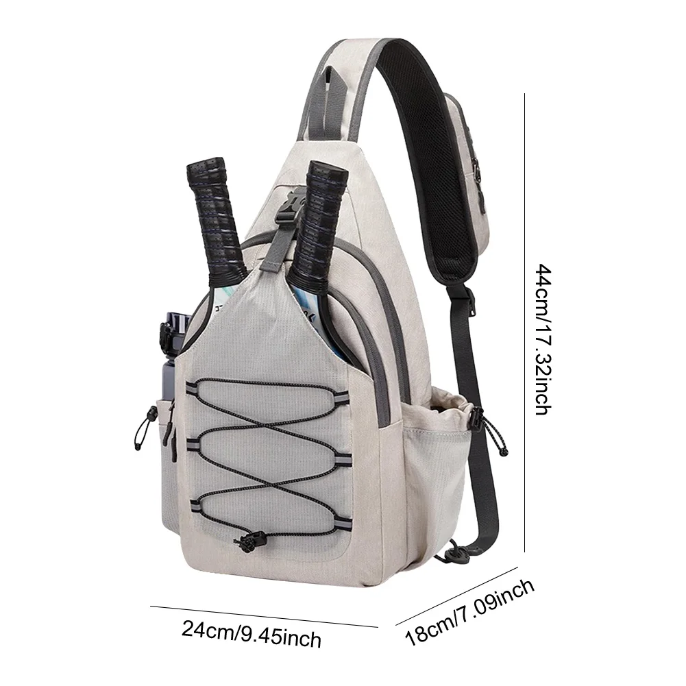 Pickleball Bag Large Capacity Crossbody Sling Bag Pickleball Backpack for Pickleball Tennis Travel for Men and Women 6