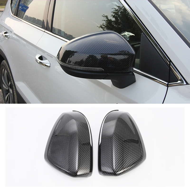 

Carbon Fiber Car Rearview Cover Rear Mirror Protect for Volkswagen Tharu VW Taos 2018 2019 2020 2021 2022 2023 Accessories Kit