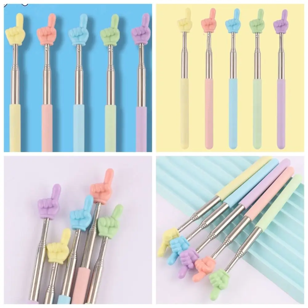 Telescopic Reading Guide Pointer Finger Shape Anti-slip Teaching Pointer Stick Mini Portable Handheld Blackboard Presenter Stick