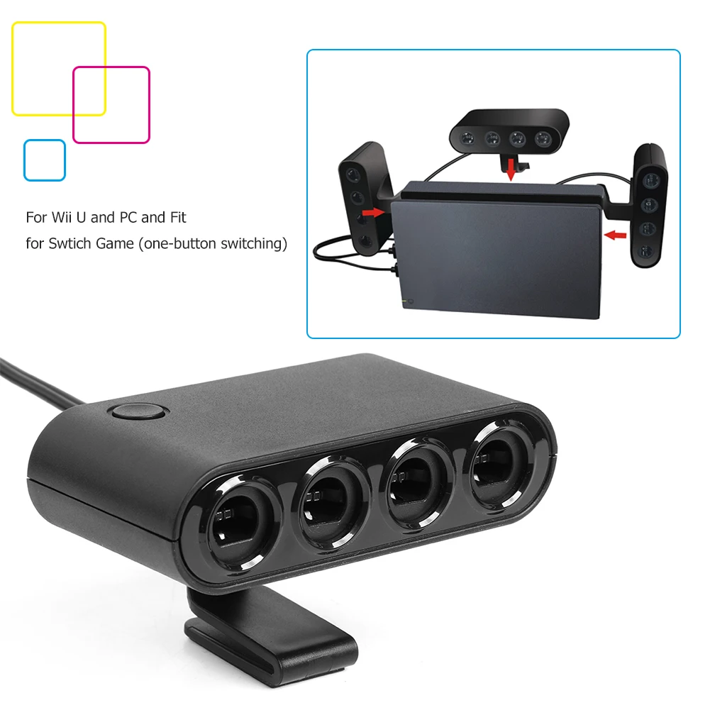 3 in 1 GC 컨트롤러 어댑터, 닌텐도 스위치 Wiiu/PC 게임패드 컨버터에 호환 가능