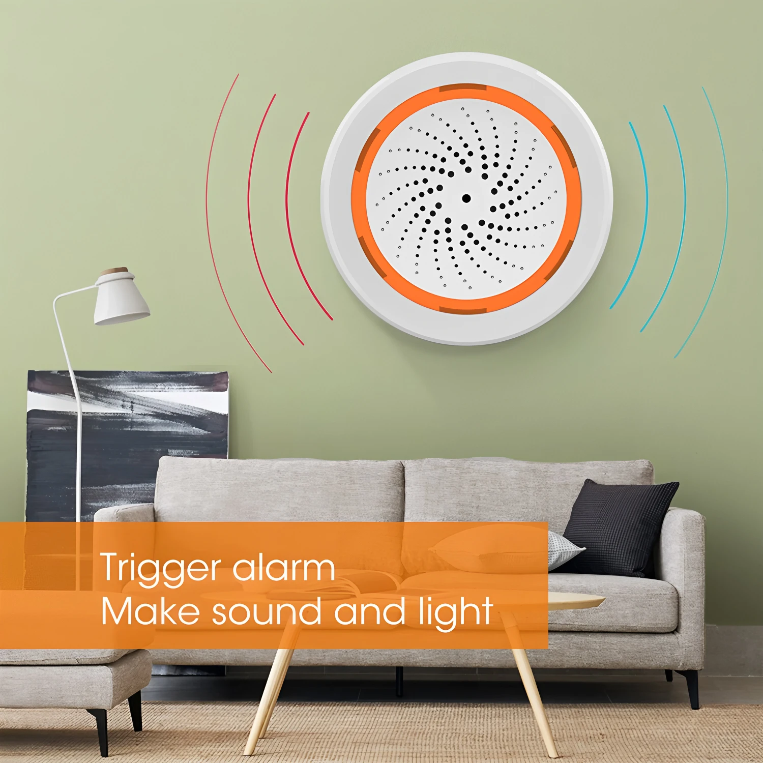 Tuya WiFi / ZigBee Smart Siren 90dB Sound and Light Alarm with Temperature Humidity Sensor USB Battery Power for Home Security