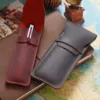 Premium Leather Pen Holder Pencil Case Retro Genuine Cowhide Pen Bag Pencil Pouch Durable Sleek Leather Single Pen Sleeve 1