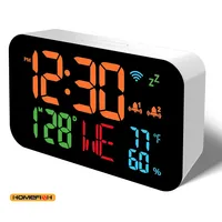 Tuya WiFi Desktop Clock Calendar Intelligent Thermometer Hygrometer with Digital LED Display Support WIFI Auto-Calibration 1