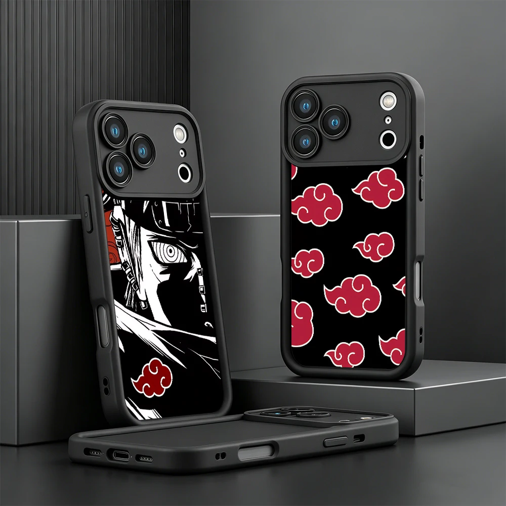 NARUTO Itachi Uchiha Black Soft Shell Phone Case with Lens Protection