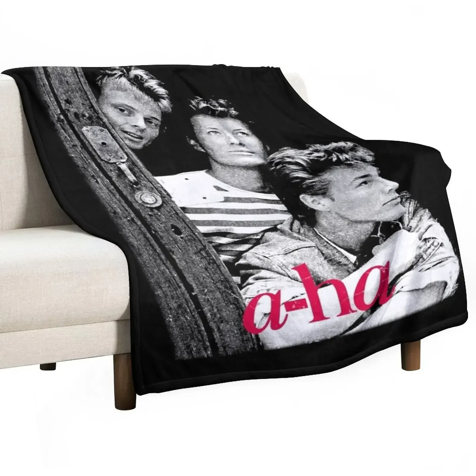 

New a-ha band 80s retro classic tshirt design Throw Blanket Quilt Heavy Large Blankets