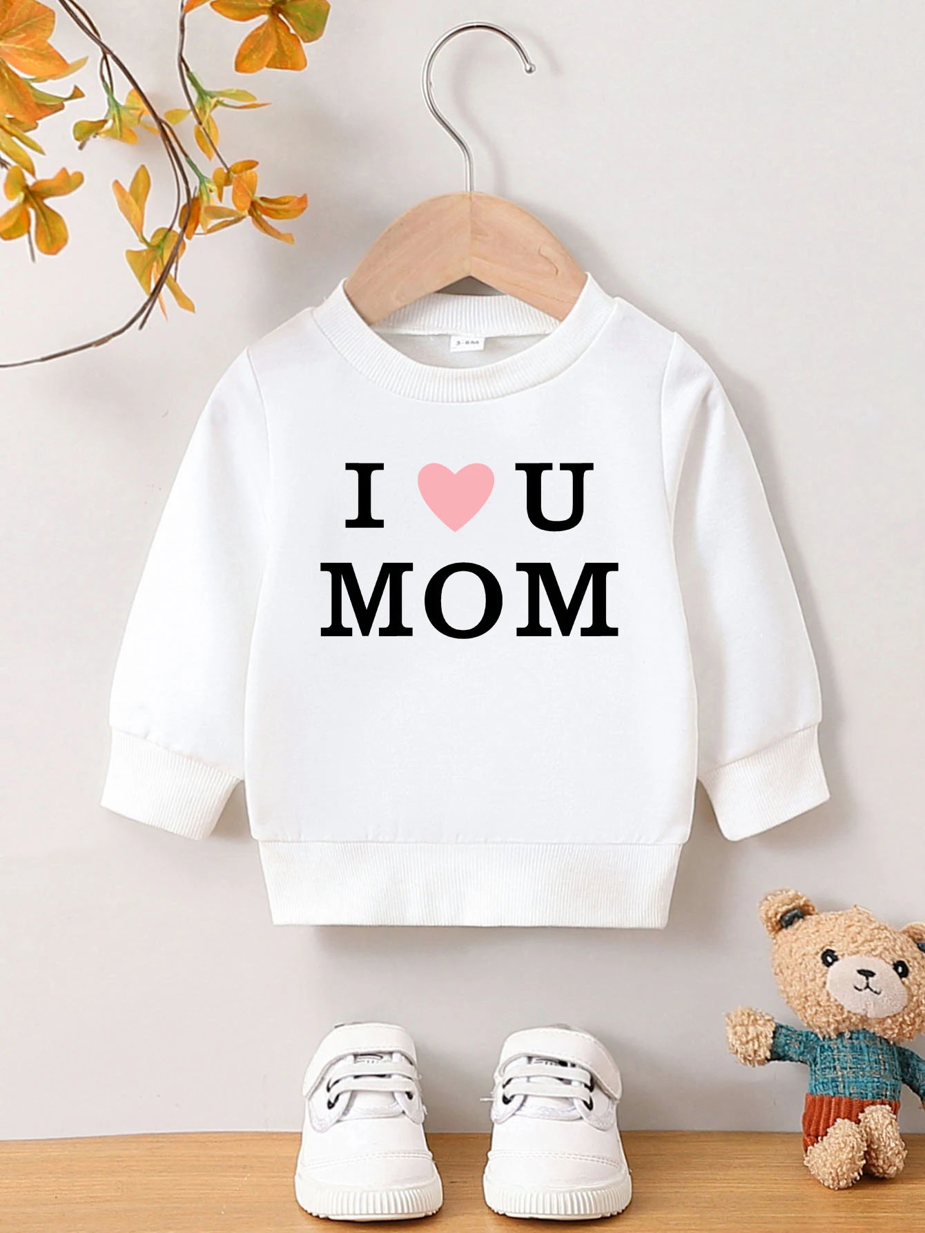 Autumn And Winter Baby Boy Round Neck Long Sleeved Casual Cute Cartoon Hoodie Suitable For Ages 1-2