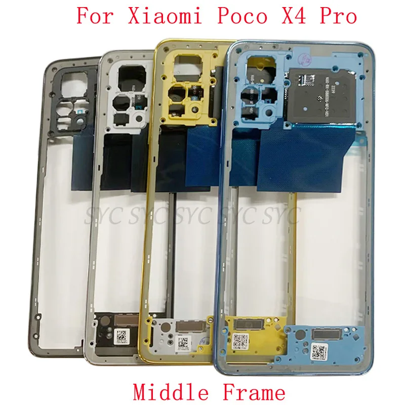 

Средняя рамка Центральная рамка Корпус телефона для Xiaomi Poco X4 Pro