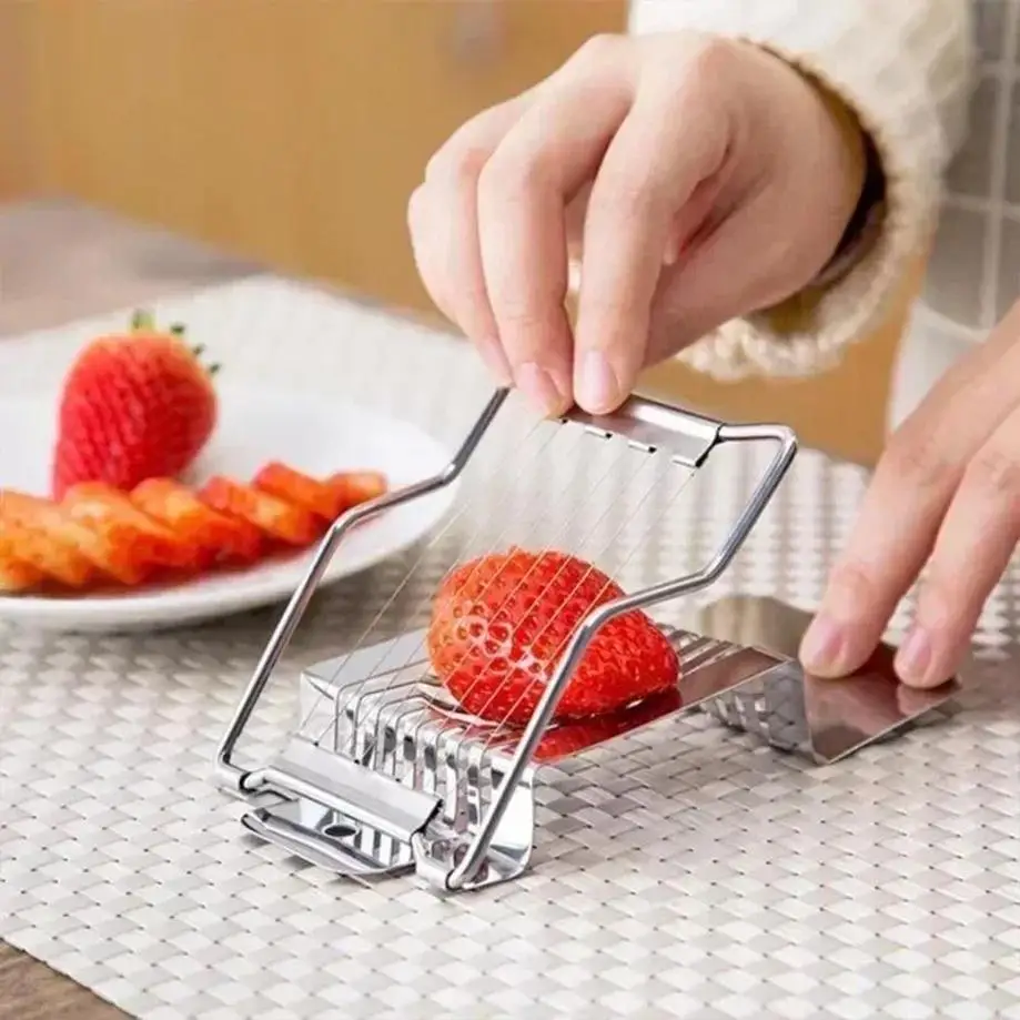 1 Pcs New Kitchen Portable Stainless Steel Wire Slicers Multifu Egg Egg Slicer For Hard Convenient Home Supplies Cooking Tools