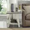 Athens Modern 3-piece wooden coffee table set, 24D x 48W x 19H in, gray and beige 5