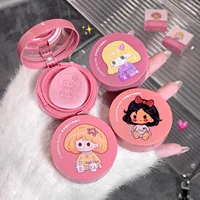 Gege Bear Air Cushion Blush Cream Waterproof Lasting Natural Cream Cheek Tint Blush with Puff Peach Pink Rouge Girl Blush Makeup 2