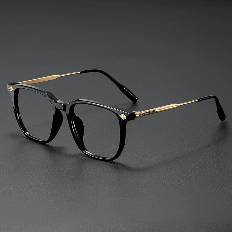 F·DRACON TR90 Eyeglass Frame Business Box Men's Eyeglass Frame Protective Black Frame Optical Prescription Glasses Women 8131
