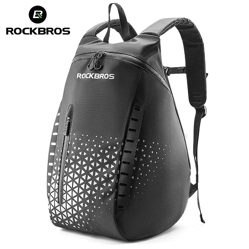 

ROCKBROS Backpack High-Capacity Full Helmet Bag Travel Luggage Bag 14.5L Breathable Reflective Motorcycle Rider Bags Accessory