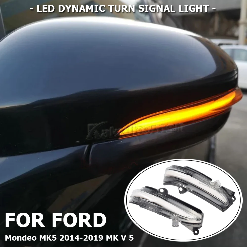 For FORD MONDEO MK5 2014-2019 MK V 5 LED Side Wing Dynamic Turn Signal Light