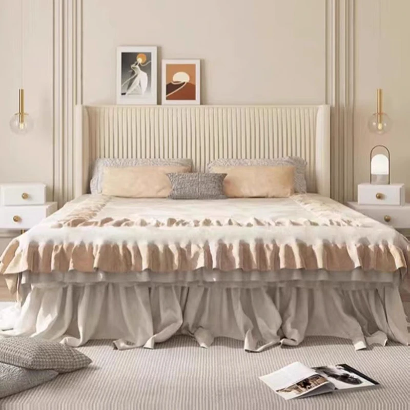 

Master Large Design Double Bed European Storage Luxury Headboards Double Bed Modern Human Meubles De Chambre Nordic Furniture