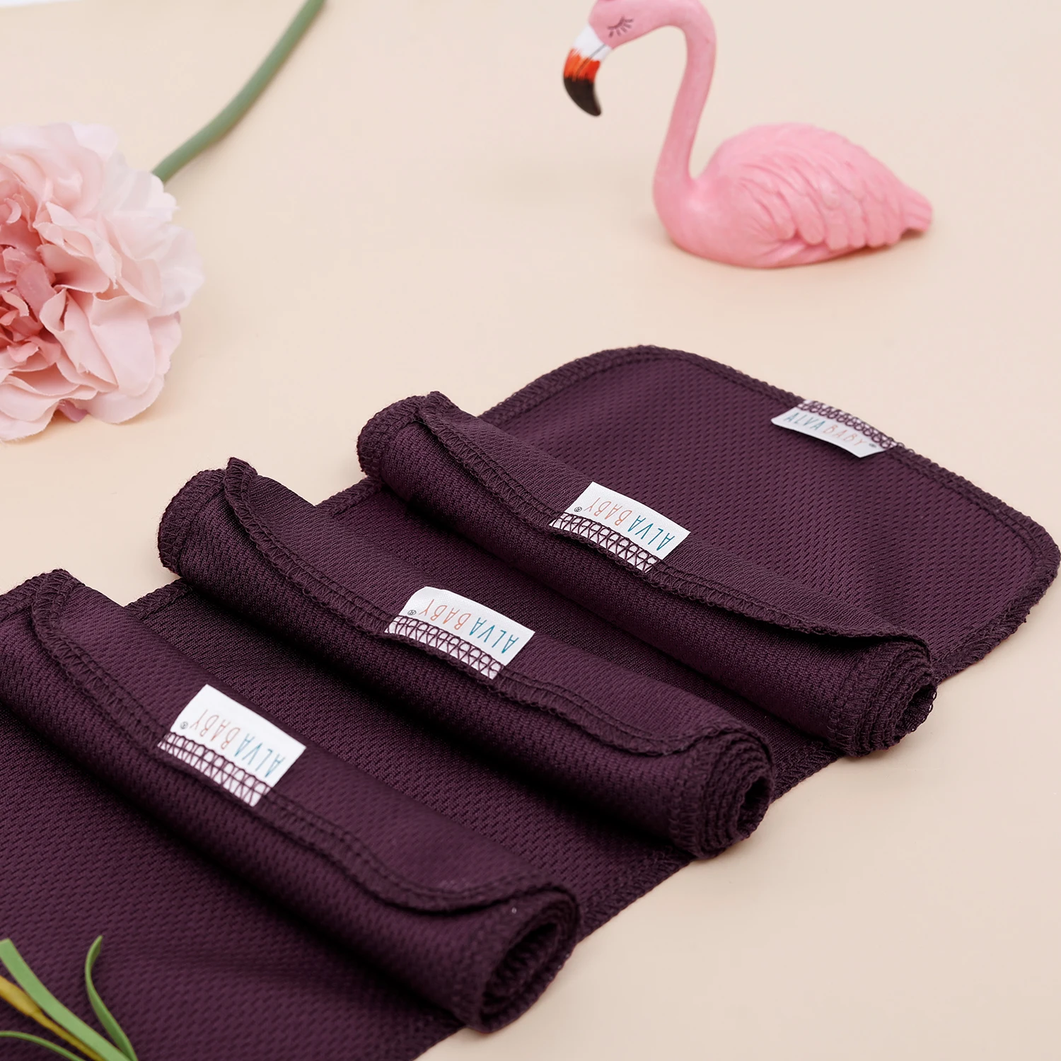 10pcs per pack 1-layer AWJ liners ALVABABY Nappy Liners Infant Baby Reusable Athletic Wicking Jersey Cloth for diaper liners