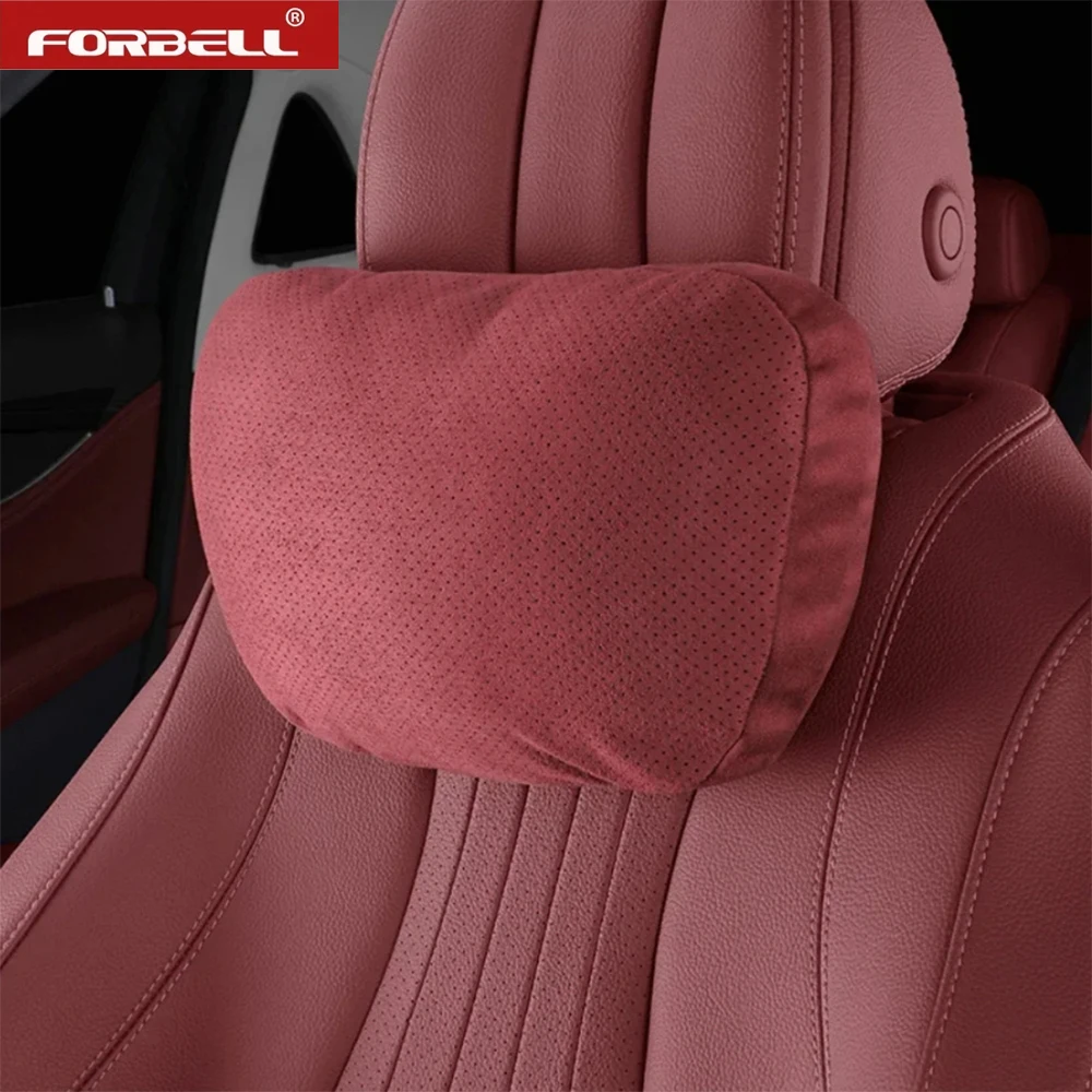 

Forbell Car Headrest Neck Suede Seat Soft Adjustable Pillow Rest Cushion Universal Car Neck Pillow Waist Pillow