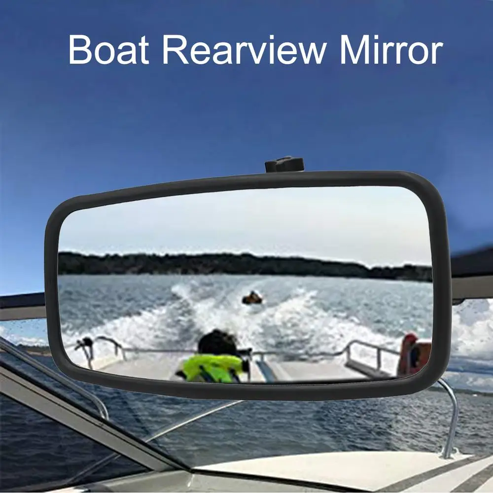 Marine Boat Mirror Universal Boat Mirrors Rear View for Ski Boats Pontoon Boat Water Sport Boat Clamp Mirrors For Clear Vision