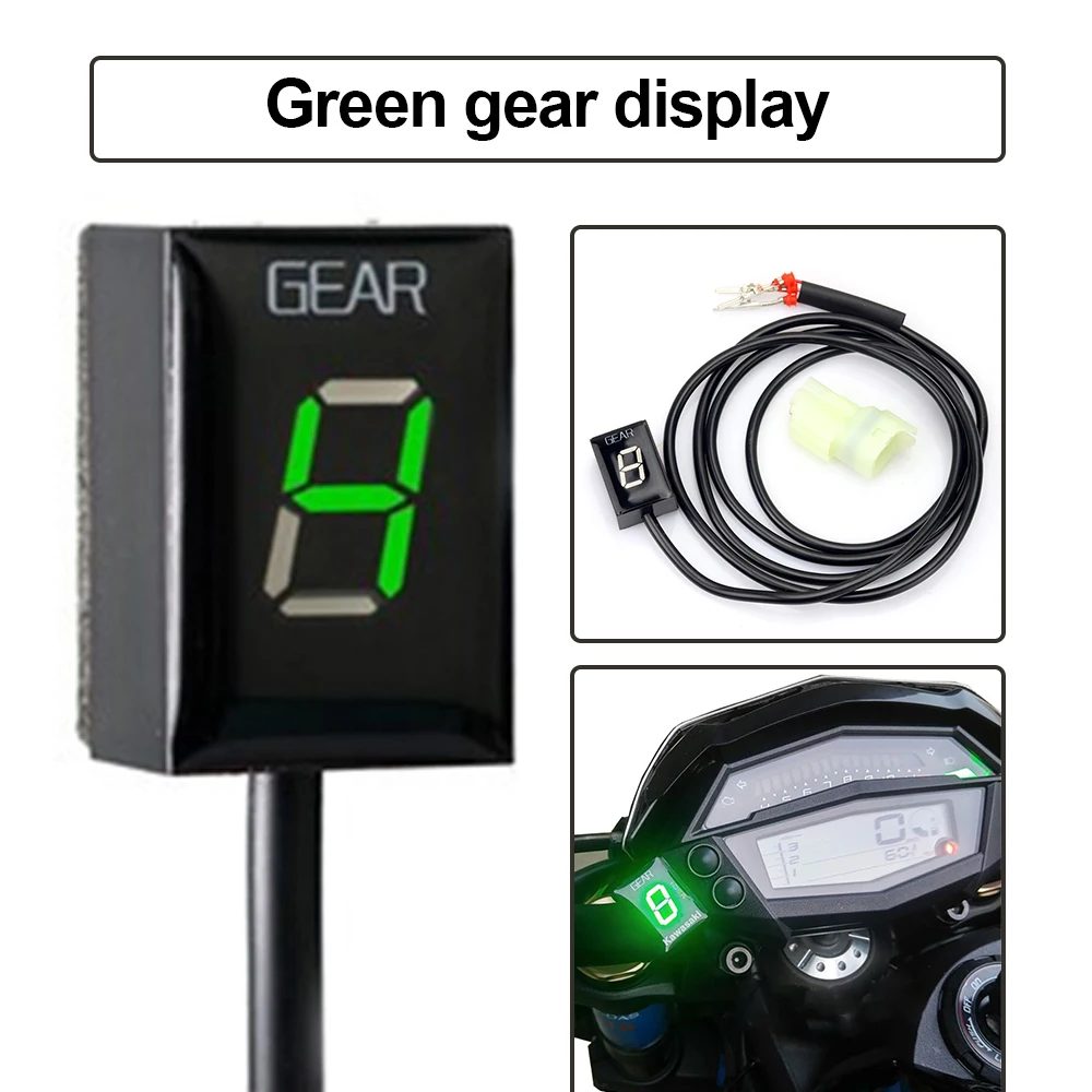 Motorcycle digital gear indicator counter 1 6 speed waterproof led
