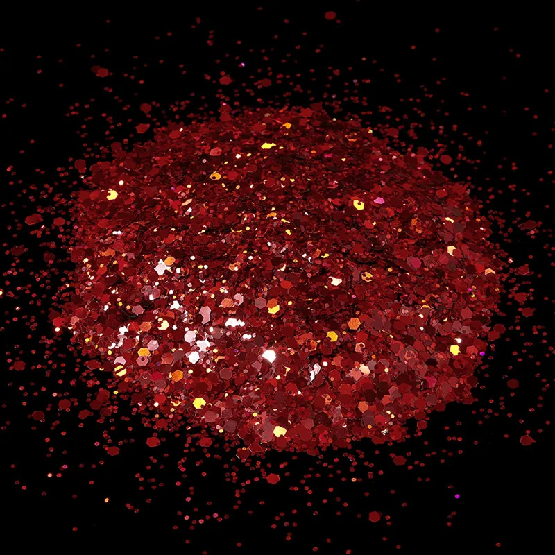 Holographic Chunky Glitter Flakes for DIY Nail Art & Epoxy Creations