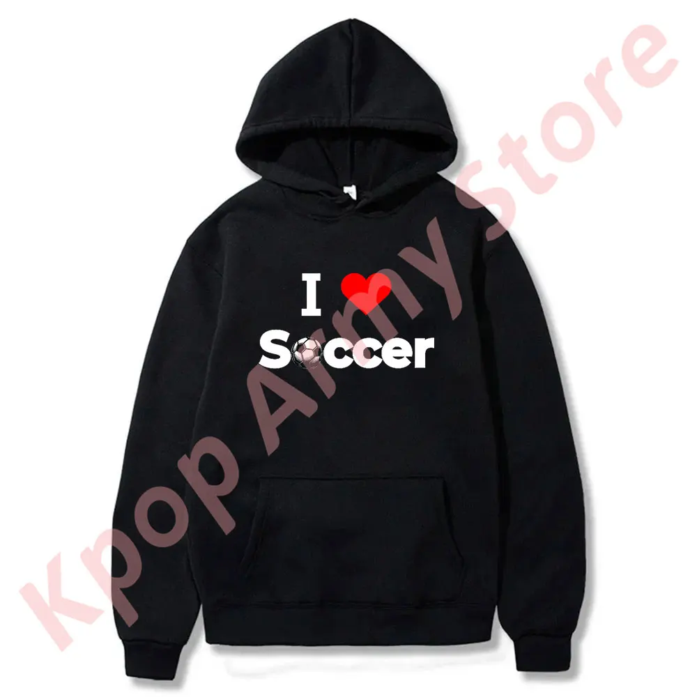 

I Love Soccer толстовки с новым логотипом Merch пуловеры косплей женщины мужчины модная повседневная Уличная одежда толстовки с капюшоном