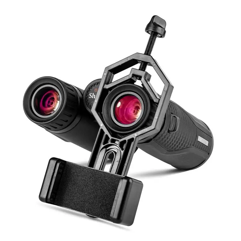 Supporto Universale Per Cellulare Su Telescopio O Binocolo, Adattatore Clip Nero
