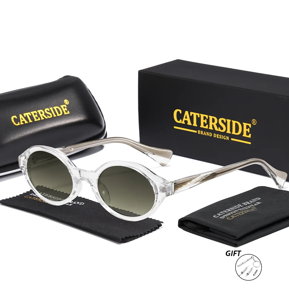 CATERSIDE Retro Herren-Sonnenbrille mit ovalem Rahmen, verschreibungspflichtige Brillen für Damen, Outdoor-Brille für Kurzsichtigkeit, Weitsichtigkeit, Hip-Hop-Brille – Detail 12