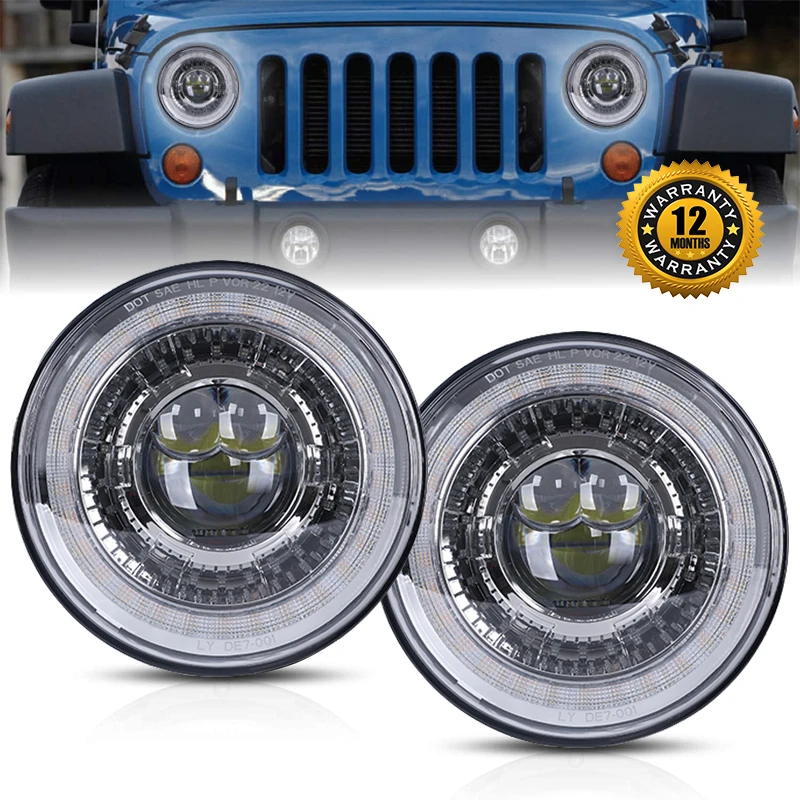 

7 inch 90w Round Led Headlight 7'' Led Headlight OffRoad 4x4 H4 Headlamp Cars DRL Turn Signal For Lada Niva 4X4 UAZ Hunter Jeep