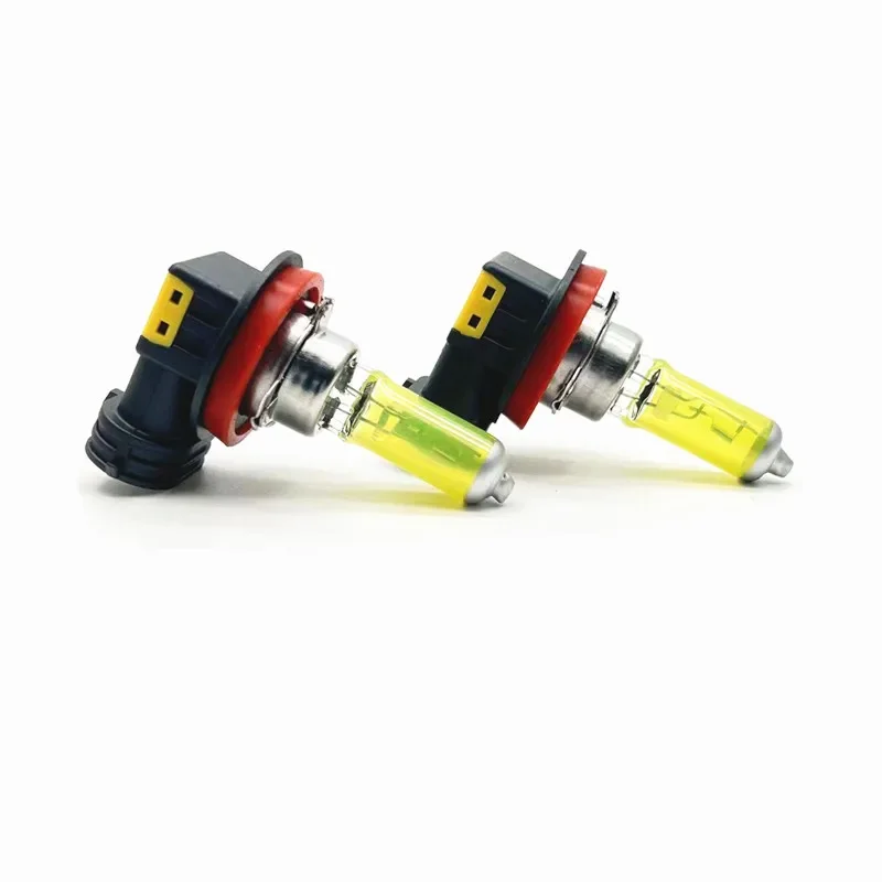 2개 H8 12V 35W 노란색 조명 3000k 자동차 헤드라이트 자동 안개 램프 할로겐 전구