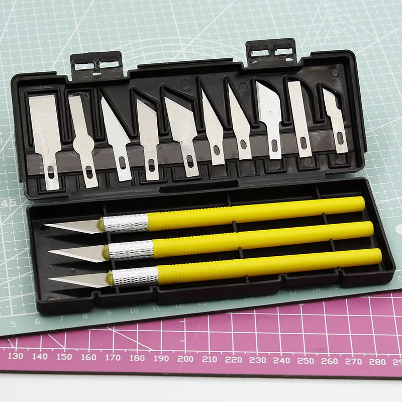 13pcs Precision Hobby Craft Knife Set Engraving Carving Knife Knife Kit for  Craftsman DIY Paper Art Work Sculpture Model Grave - AliExpress