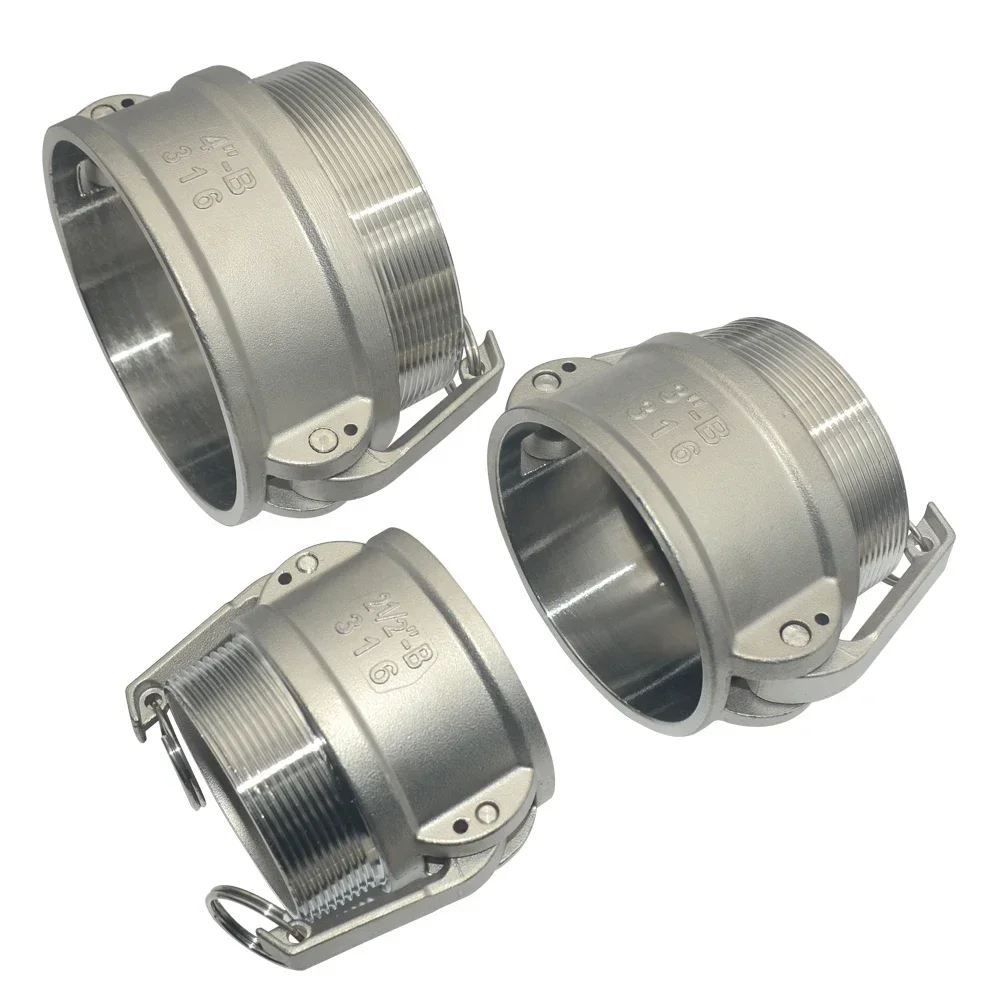 

1/2" 3/4" 1" 1-1/4" 1-1/2" 2" 2-1/2" 3" 4" Type B 304 Stainless Steel Camlock Groove Quick Coupling For Homebrew Fitting Adapter