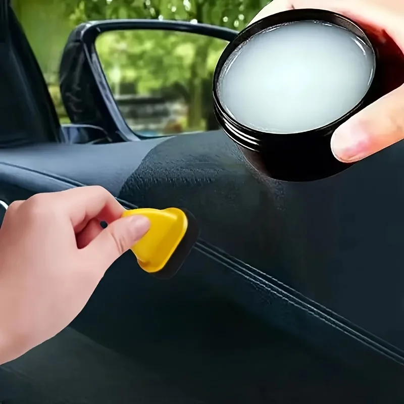 Automotive interior renovation wax - plastic recycling agent, seat maintenance gloss paint soft wax, used for PU leather，tire 5
