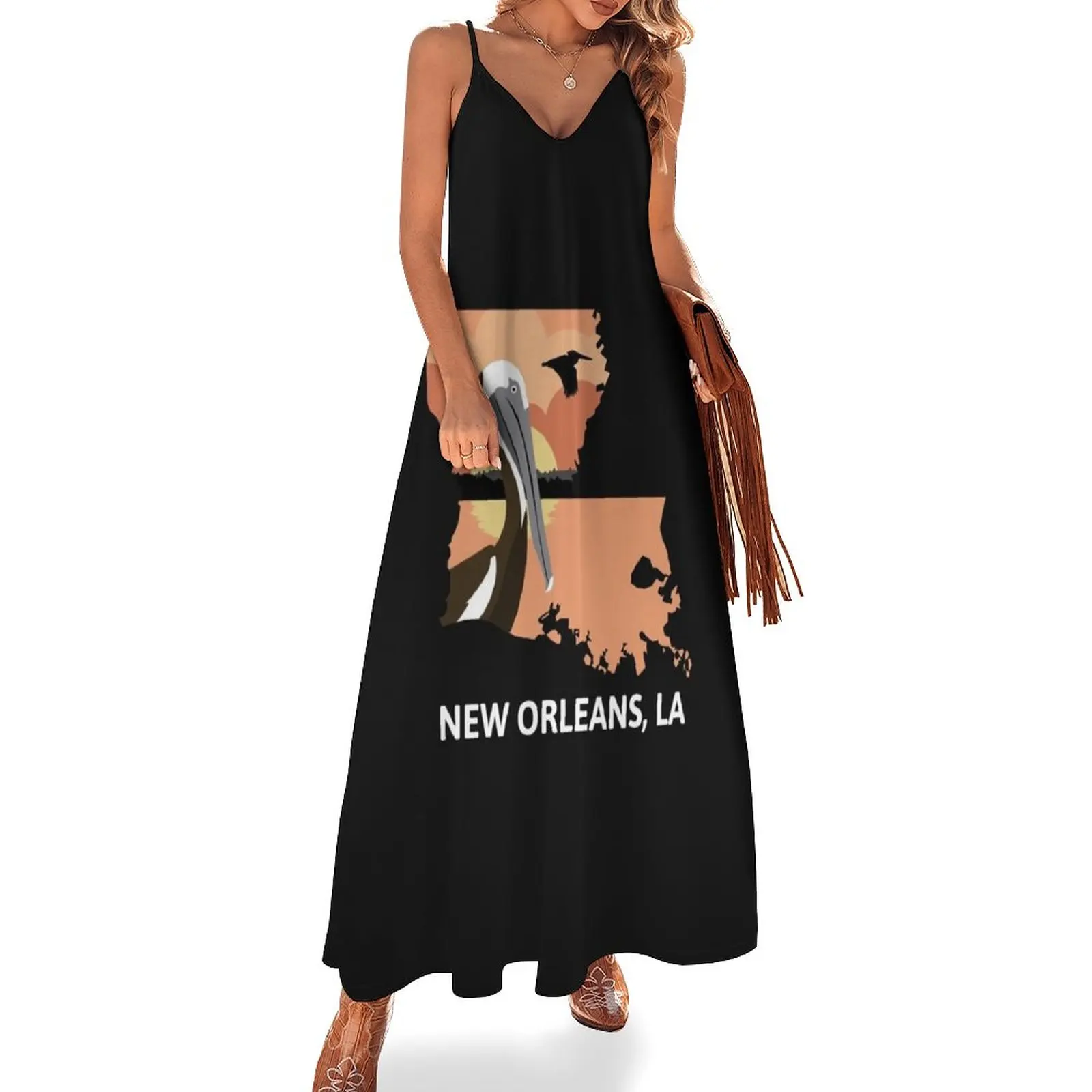 

New New Orleans, Louisiana Sleeveless Dress Long veiled dresses dress korean style