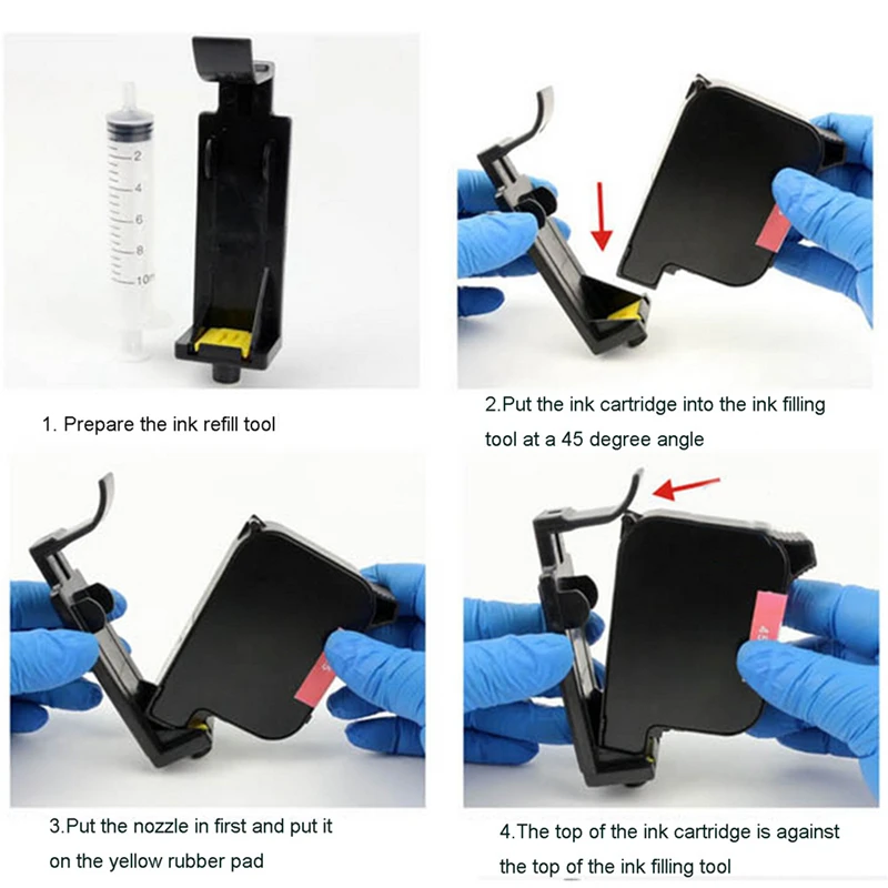 Eco 100ml Refillable Ink Compatible Quick-drying Solvent Ink Refill Tool Snap Fill For 12.7mm Handheld Inkjet Printer Ink Refill Tool