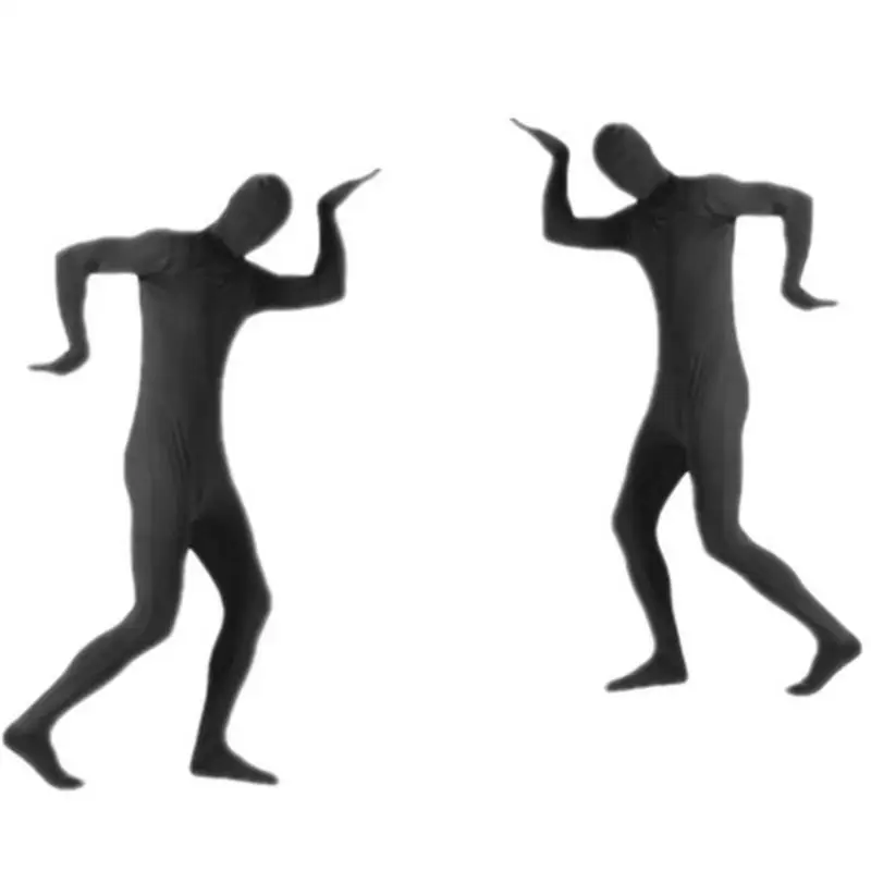 Cosplay Costume Black Zentai Full Bodysuit for Men Women Halloween Carnival Cosplay Custome Skin Tight Jumpsuit Spandex Body Suit