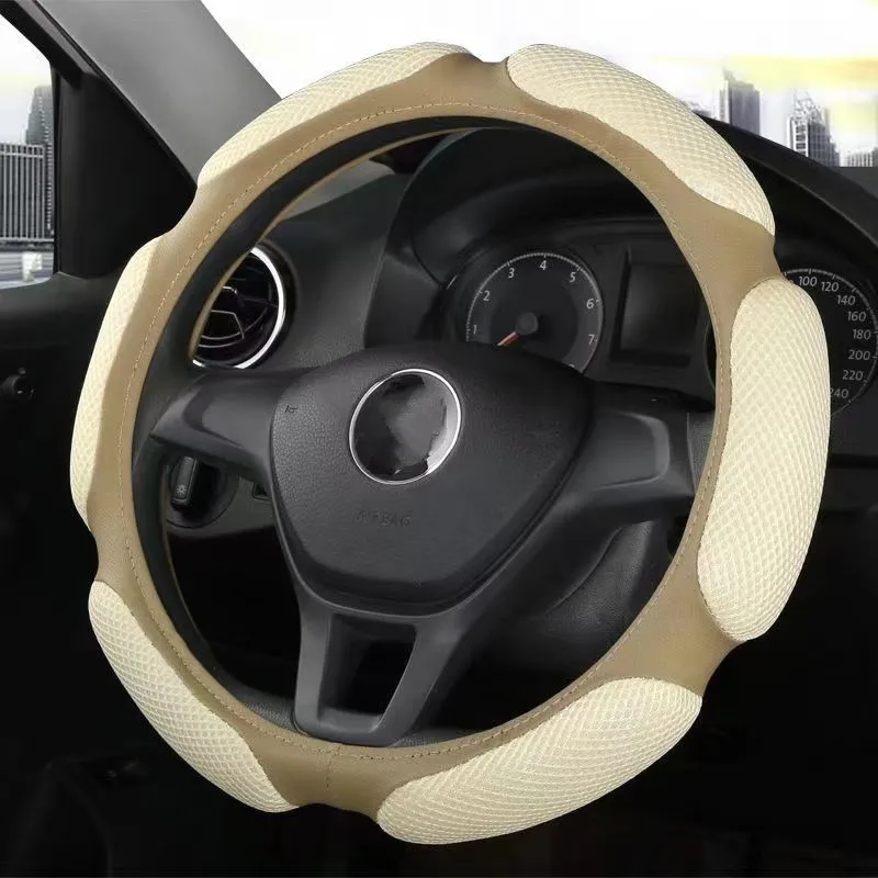 Luxurious 38cm Steering Wheel Cover - Premium Interior Car Accessory