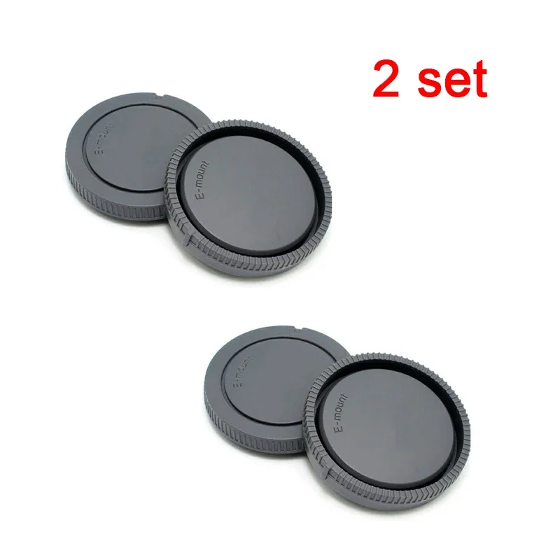 2 uds tapa del cuerpo de la cámara + tapa de la lente trasera para sony E mount a5100 A6000 a6300 a6500 NEXC3 5 5N 6 7 A7 A7II A7s a9 a7r3 A7r4 A3000
