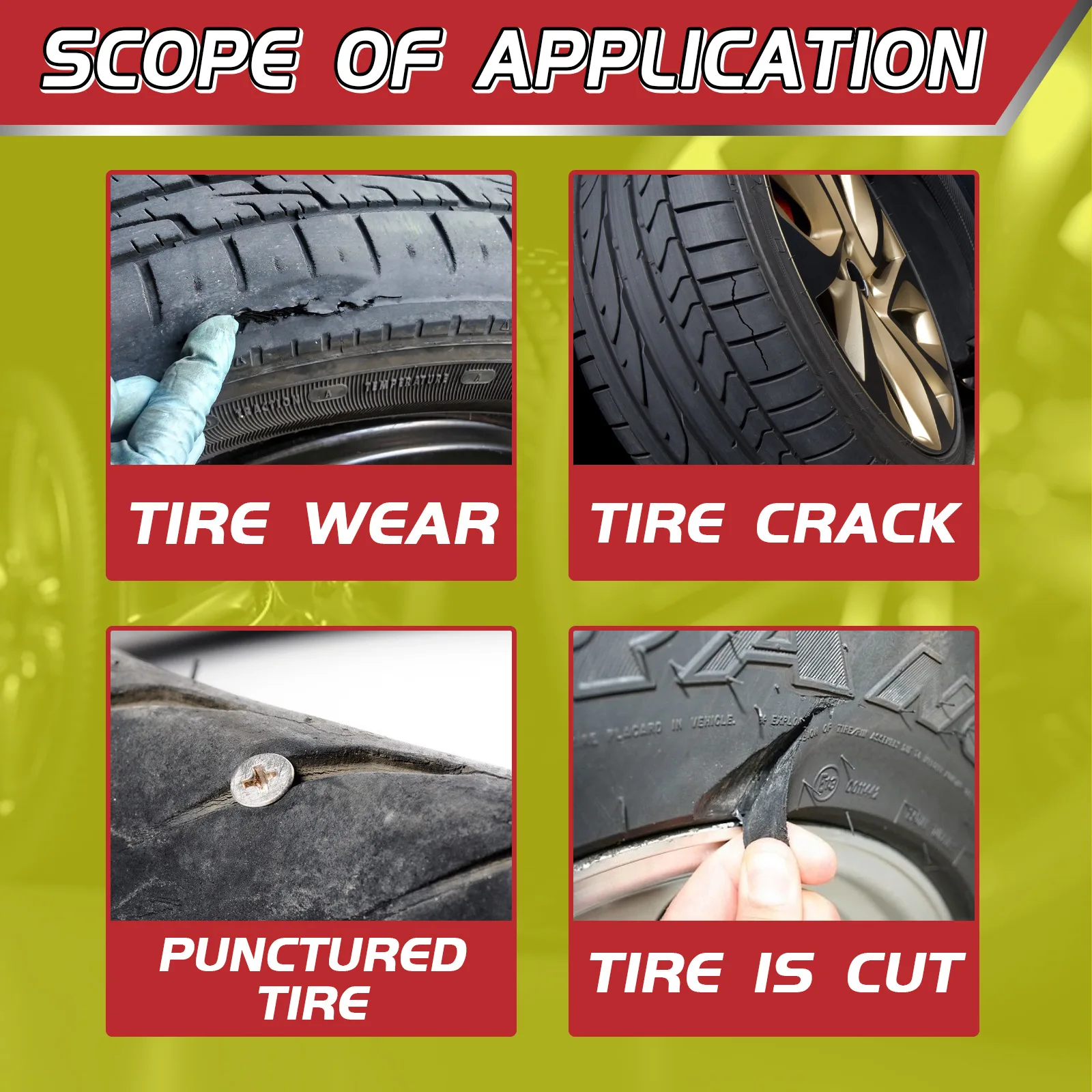 Description Picture 5 of item480S Car Adhesives Tire Repair Glue Black Super Glue Car Rubber Repair Tire Sealer Window Speaker Seal Tire Repair Glue