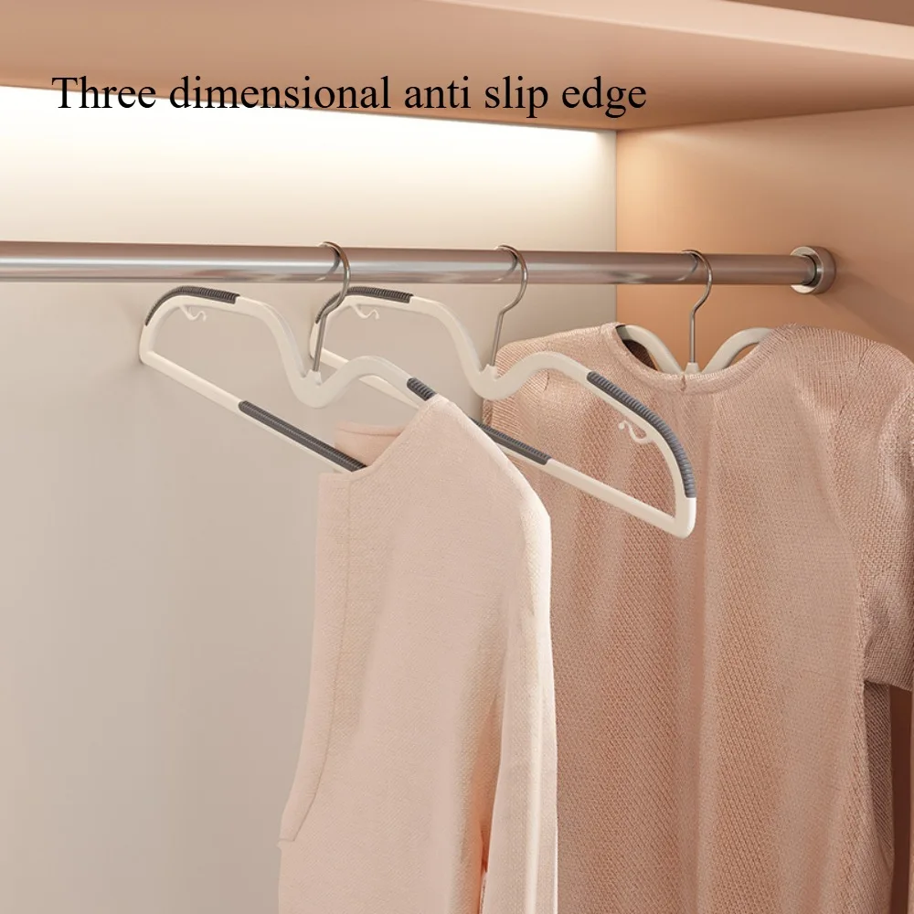10pcs short neck hangers strong flexibility anti slip traceless strong load-bearing capacity space saving clothes hanger storage hanger