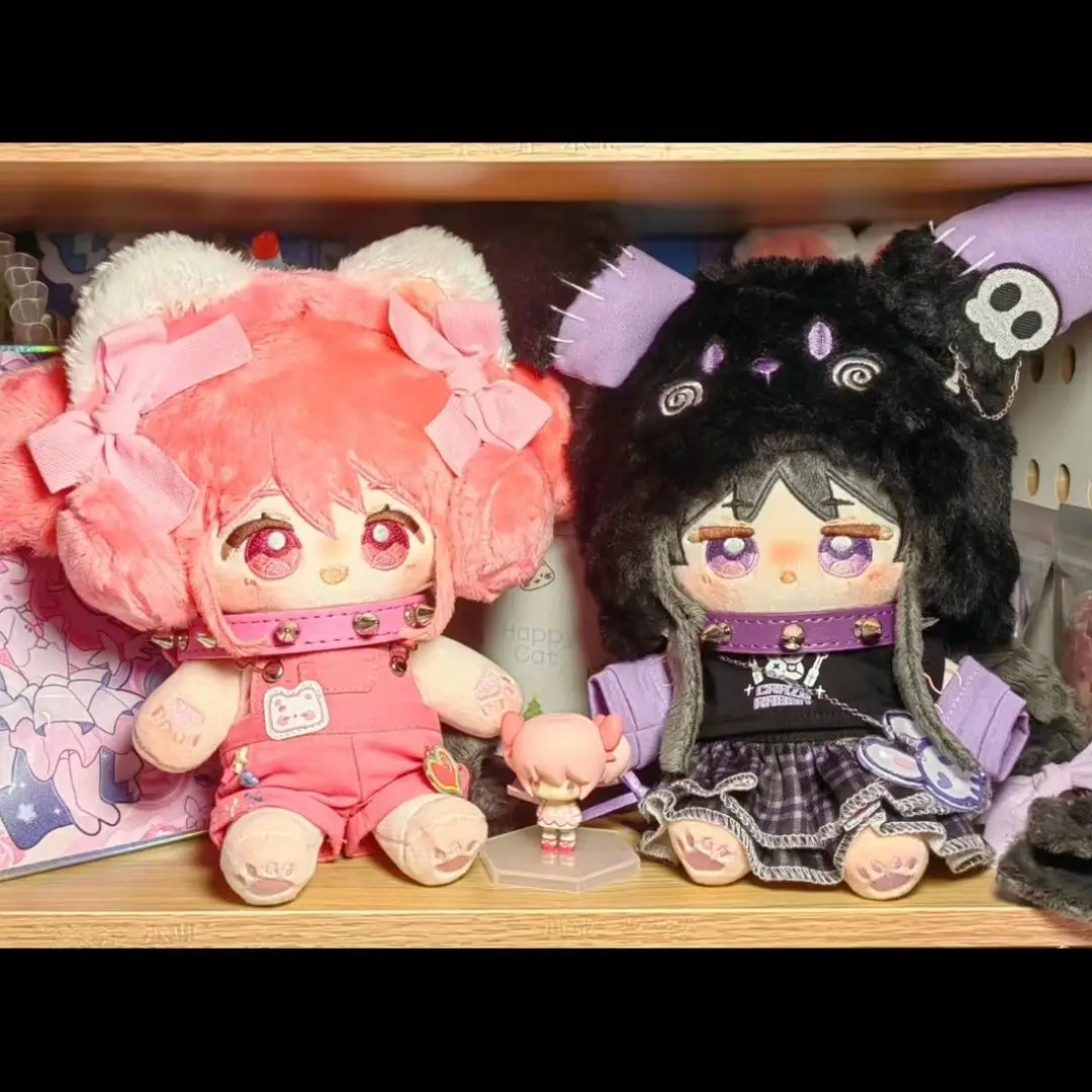 

Anime Madoka Magica Akemi Homura 20cm Handsome Plush Cotton Dollbody Cosplay Change Clothes Plushie Pillow Gift