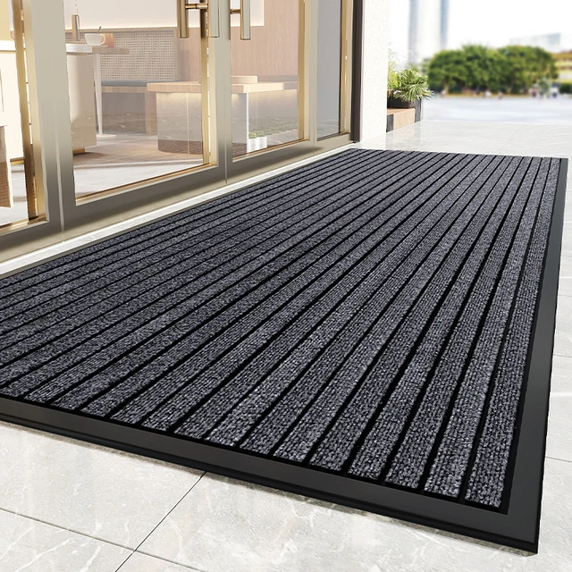 Large Thin Carpet for Mall Door Entrance Doormat Outdoor Indoor Floor Mat  Non Slip Living Room Rugs Grey Kitchen Mat Can Be Cut - AliExpress