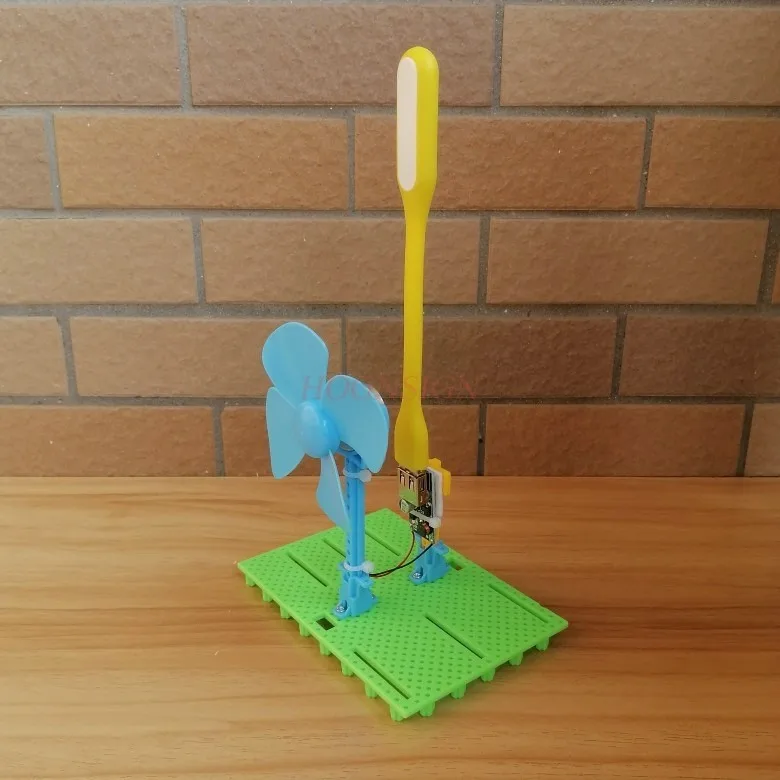 1 세트 소형 생산 DIY 풍력 터빈 물리 과학 실험 재료 기술