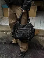 JIAERDI Vintage noir sacs à bandoulière sac à main femmes haute rue poche Chic Y2k sac à main femme Harajuku décontracté sacs à bandoulière 2025 2