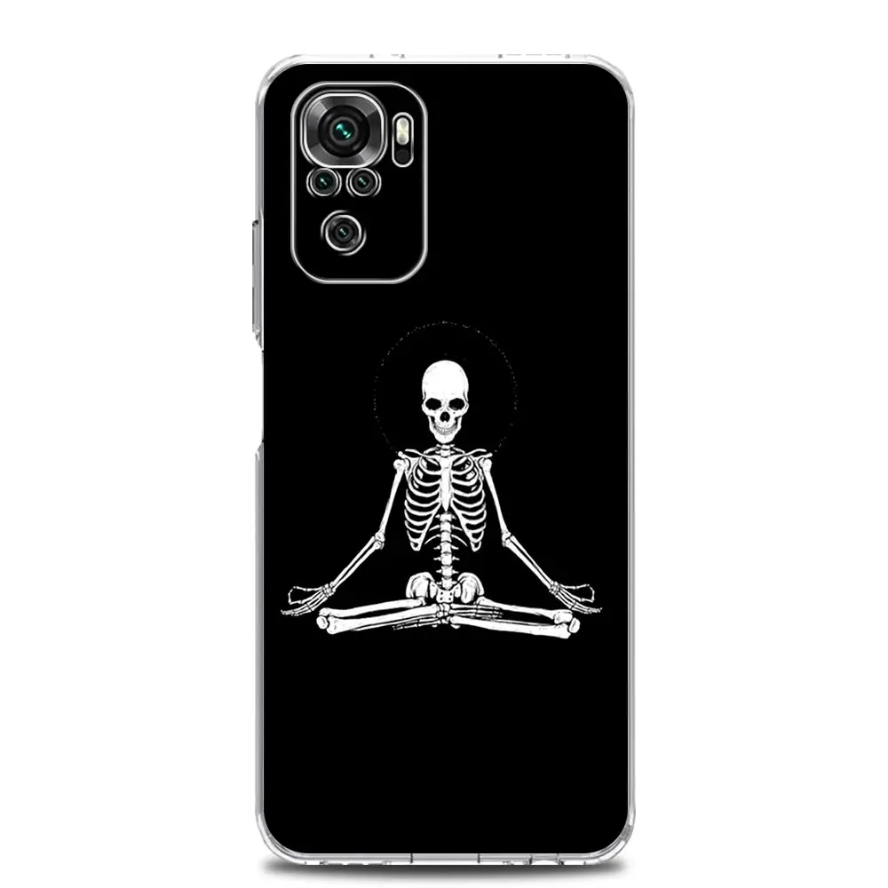 Clear Skeleton Design Phone Case – Transparent Fun Print Cover