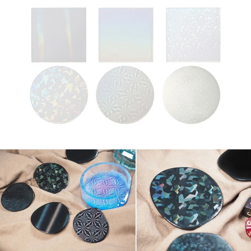 Holographic Resin Molds for Phone Holder,DIY Cellphone Socket Bracket Epoxy  Resin Silicone Casting Mould Holographic Light and Shadow Mold for Crafts