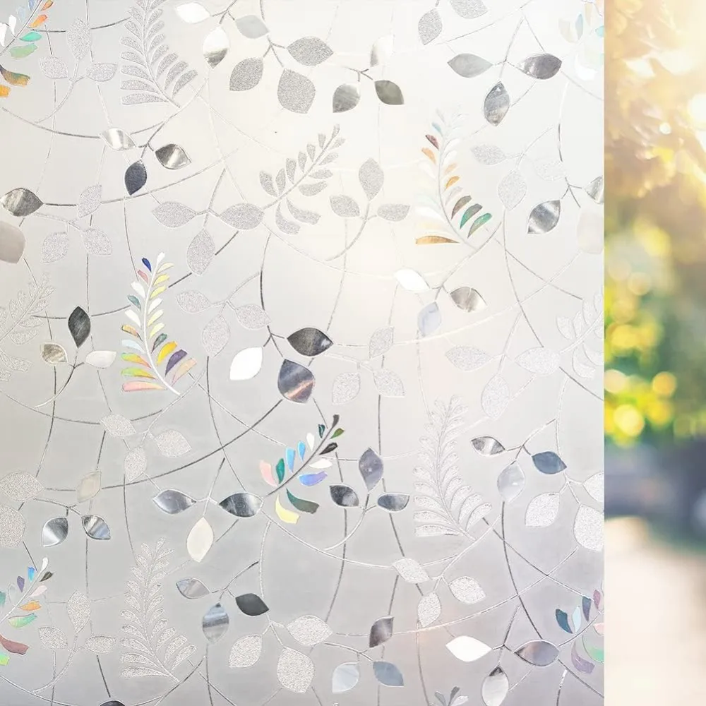 Window Privacy Film Stained Static Cling Glass Film 3D Decorative Colorful Glass Window Sticker for Home Sliding Door window film,window privacy film,window sticker