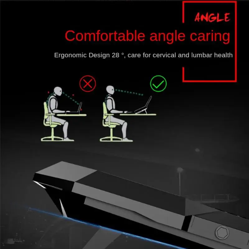 쿨콜드 노트북 쿨러, 6 팬 노트북 쿨링 패드, 2 USB 포트, LED 스크린, 14-17 인치 게임용 노트북 쿨러 스탠드, 2600RPM