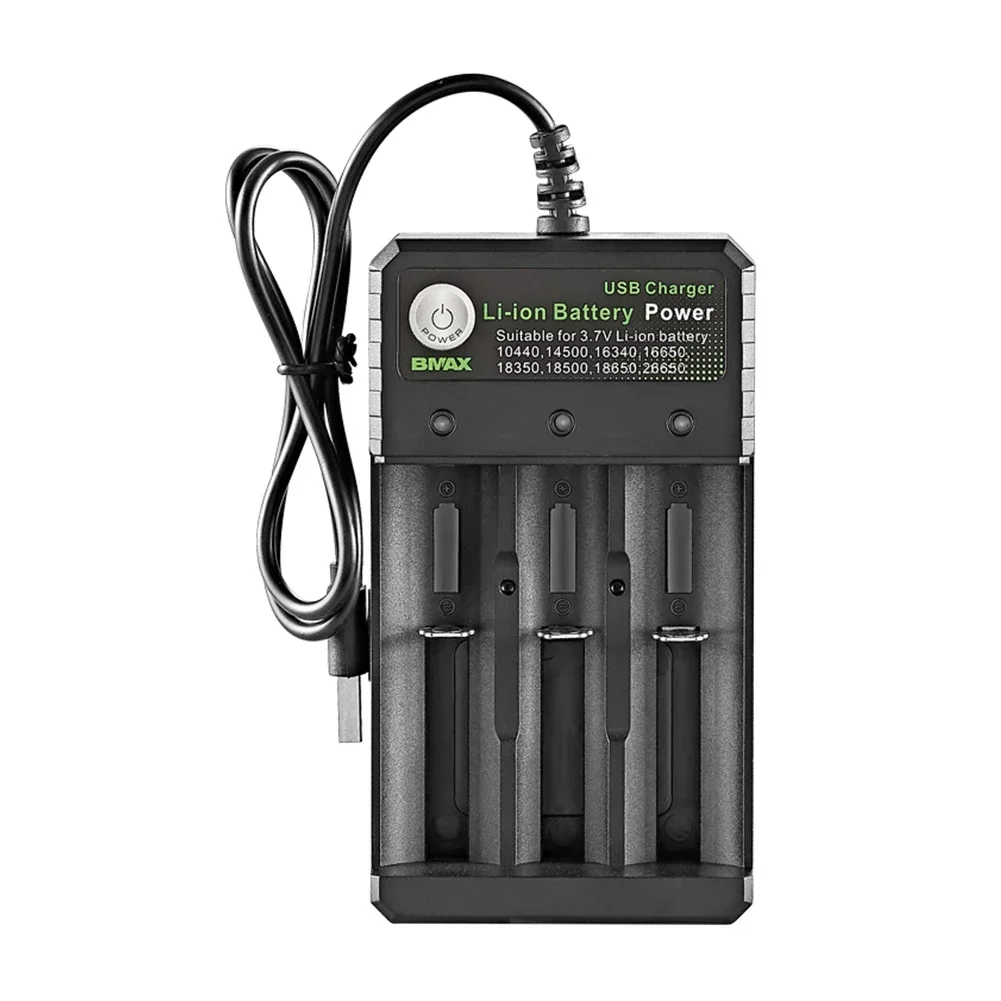 Dual-Slot Lithium Battery Charger for Rechargeable 18650 Batteries